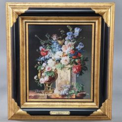 PLAUE PMP PORZELLAN BILDPLATTE CORBEILLE DE FLEURS NACH GÉRARDUS VAN SPAENDOCK