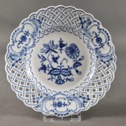 Meissen, Zwiebelmuster, Durchbruchteller ca. 14 cm, 1. Wahl Teller