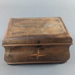 Antike Schmuckschatulle Deckelschatulle mit Intarsien um 1900