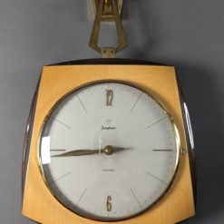 Vintage Junghans Wanduhr Electora mit Wandhalterung Holzgehäuse